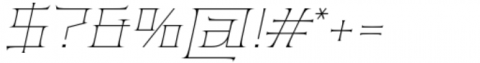 Anachak Thin Italic Font OTHER CHARS