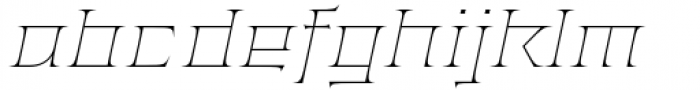 Anachak Thin Italic Font LOWERCASE