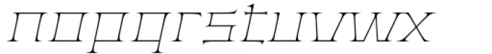 Anachak Thin Italic Font LOWERCASE
