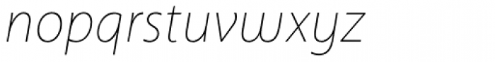 Anago Thin Italic Font LOWERCASE