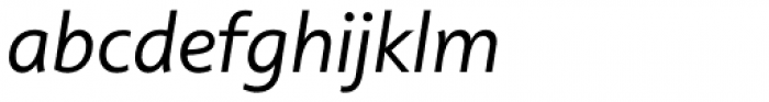 Analoga Sans Book Italic Font LOWERCASE