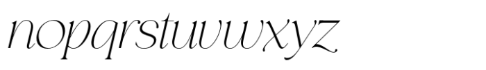 Analogi Serif Italic Font LOWERCASE