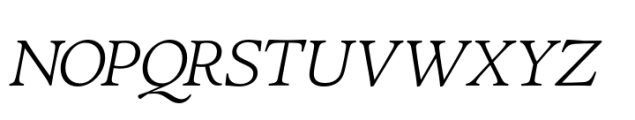 Analogy Light Italic Font UPPERCASE