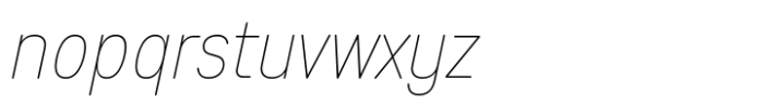 Anantason Mon Condensed Thin Italic Font LOWERCASE