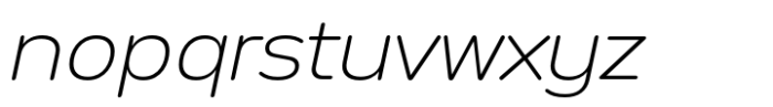 Anantason Mon Extra Expanded Extra Light Italic Font LOWERCASE