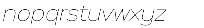 Anantason Mon Extra Expanded Thin Italic Font LOWERCASE
