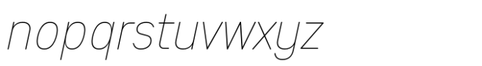 Anantason Mon Semi Condensed Thin Italic Font LOWERCASE