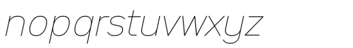 Anantason Mon Semi Expanded Thin Italic Font LOWERCASE