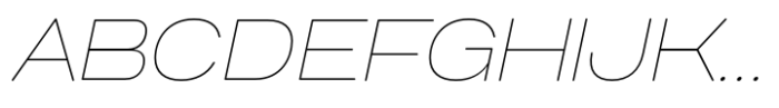 Anantason Mon Ultra Expanded Thin Italic Font UPPERCASE