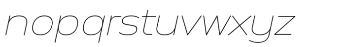 Anantason Mon Ultra Expanded Thin Italic Font LOWERCASE