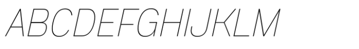 Anantason Reno Condensed Thin Italic Font UPPERCASE