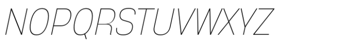 Anantason Reno Condensed Thin Italic Font UPPERCASE