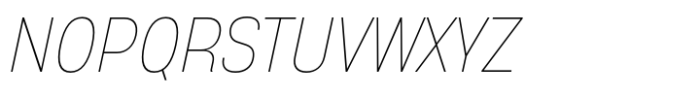 Anantason Reno Extra Condensed Thin Italic Font UPPERCASE