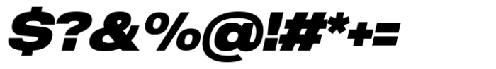 Anantason Reno Extra Expanded Black Italic Font OTHER CHARS