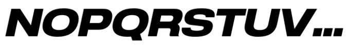 Anantason Reno Extra Expanded Extra Bold Italic Font UPPERCASE