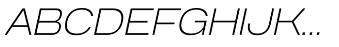 Anantason Reno Extra Expanded Extra Light Italic Font UPPERCASE