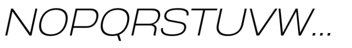 Anantason Reno Extra Expanded Extra Light Italic Font UPPERCASE