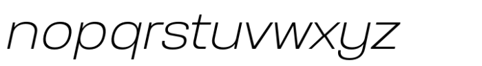 Anantason Reno Extra Expanded Extra Light Italic Font LOWERCASE