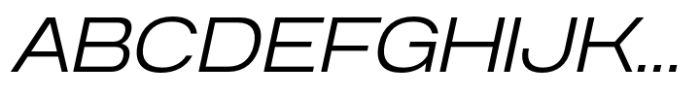 Anantason Reno Extra Expanded Light Italic Font UPPERCASE