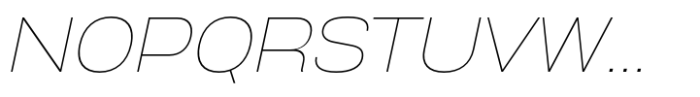 Anantason Reno Extra Expanded Thin Italic Font UPPERCASE