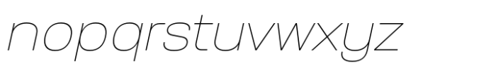Anantason Reno Extra Expanded Thin Italic Font LOWERCASE