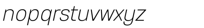 Anantason Reno Extra Light Italic Font LOWERCASE