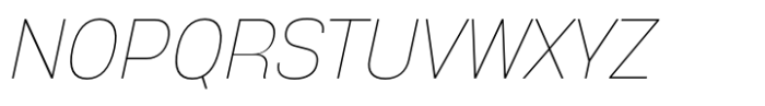 Anantason Reno Semi Condensed Thin Italic Font UPPERCASE