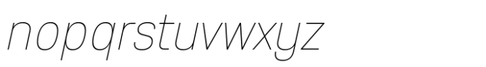 Anantason Reno Semi Condensed Thin Italic Font LOWERCASE