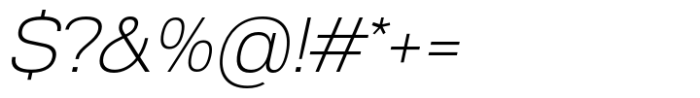Anantason Reno Semi Expanded Extra Light Italic Font OTHER CHARS