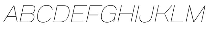 Anantason Reno Semi Expanded Thin Italic Font UPPERCASE