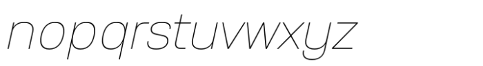 Anantason Reno Semi Expanded Thin Italic Font LOWERCASE