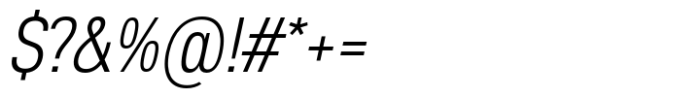 Anantason Reno Ultra Condensed Light Italic Font OTHER CHARS