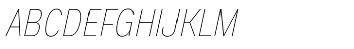 Anantason Reno Ultra Condensed Thin Italic Font UPPERCASE