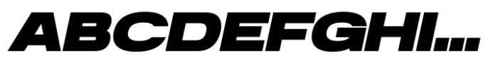 Anantason Reno Ultra Expanded Black Italic Font UPPERCASE