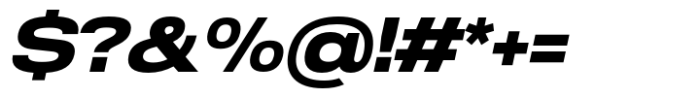 Anantason Reno Ultra Expanded Bold Italic Font OTHER CHARS