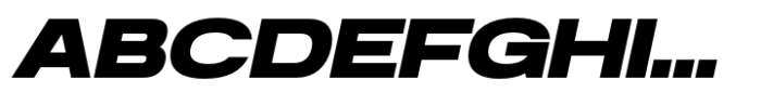 Anantason Reno Ultra Expanded Extra Bold Italic Font UPPERCASE