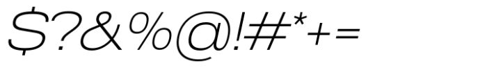 Anantason Reno Ultra Expanded Extra Light Italic Font OTHER CHARS