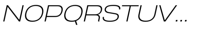 Anantason Reno Ultra Expanded Extra Light Italic Font UPPERCASE
