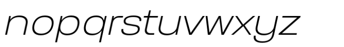 Anantason Reno Ultra Expanded Extra Light Italic Font LOWERCASE