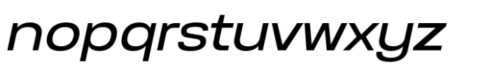 Anantason Reno Ultra Expanded Italic Font LOWERCASE