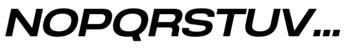 Anantason Reno Ultra Expanded Semi Bold Italic Font UPPERCASE