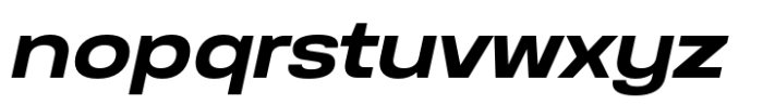 Anantason Reno Ultra Expanded Semi Bold Italic Font LOWERCASE