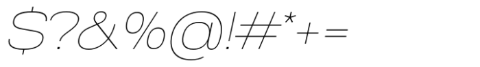Anantason Reno Ultra Expanded Thin Italic Font OTHER CHARS