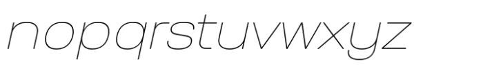 Anantason Reno Ultra Expanded Thin Italic Font LOWERCASE