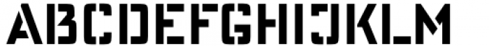 Anarchists Stencil Regular Gap Font UPPERCASE