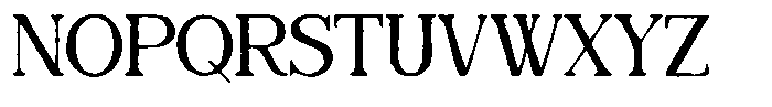 Anavel Elegance Inkbleed Font UPPERCASE