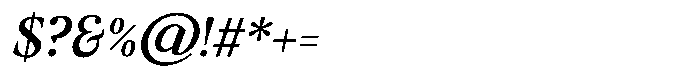 Ancestri Italic Font OTHER CHARS