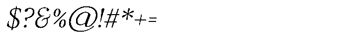 Ancestri Thin Italic Font OTHER CHARS