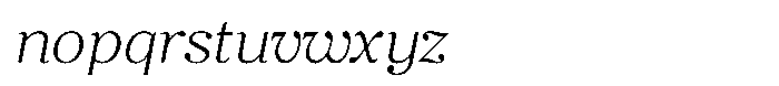 Ancestri Thin Italic Font LOWERCASE