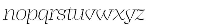 Ancyra Head Thin Italic Font LOWERCASE